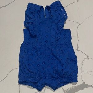 Habitual Girl Toddler Baby Eyelet Blue Romper 12M